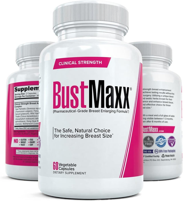 All Natural Bust Enlarging & Enhancement Supplement Capsules, 180 Count