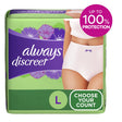 Always Discreet Adult Incontinence Underwear for Women, L, 28 CT