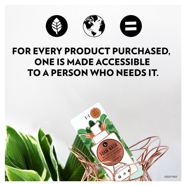 L. Fragrance Free Daily Care Foaming Wash, Ph Balanced, Free from Sulfates or Parabens, 6 Fl Oz