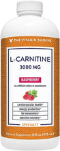 The Vitamin Shoppe L-Carnitine Amino Acid - 3,000 MG - Supports Energy Production & Fat Metabolism - Raspberry (16 Fl. Oz.)