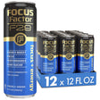 Focus Factor F29 Nootropic Focus + Energy Drink (Blue Razz Flavor) – Sugar Free, Pack of 12 – Lightly Carbonated – 10 Calories per Serving – Nootropic Beverage