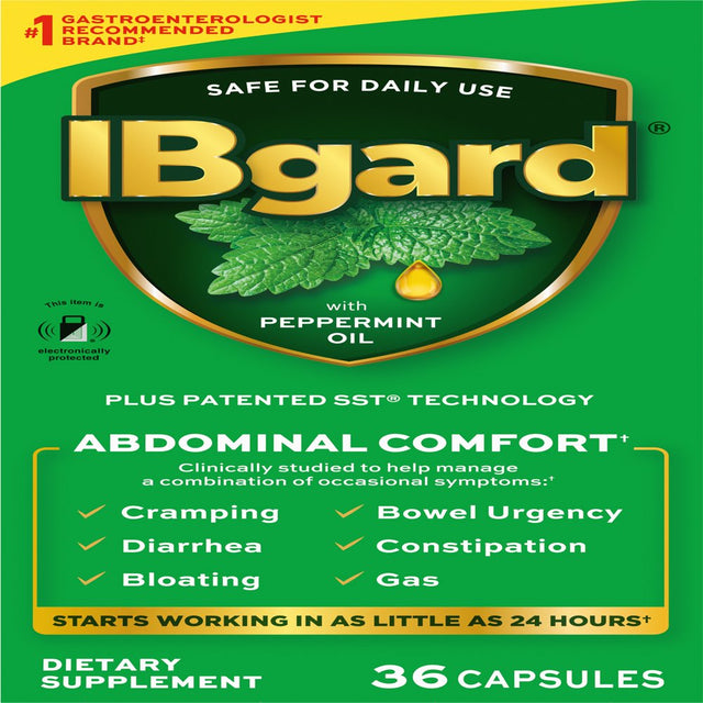Ibgard Daily Gut Health Support Dietary Supplement, 36 Capsules *EN