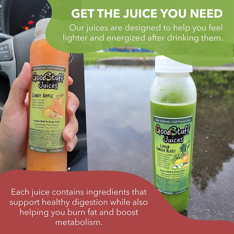 3 Day Organic Juice Cleanse by Good Stuff Juices - Summer Slim Kit - Detox Your Body, Lose Fat, and Feel Great - Cold-Pressed - Premium Taste - 18 Juices - 12Oz
