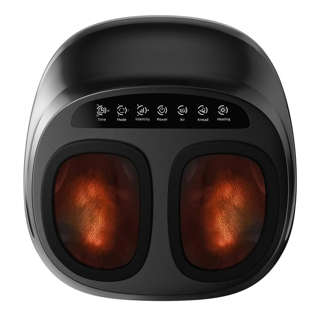 Ikristin Foot Massager Machine with Heat and Remote, Shiatsu Deep Kneading, Compression, Multi-Massage Modes, Auto-Off Timers, for Plantar Fasciitis, Neuropathy Pain, Relax for Home or Office