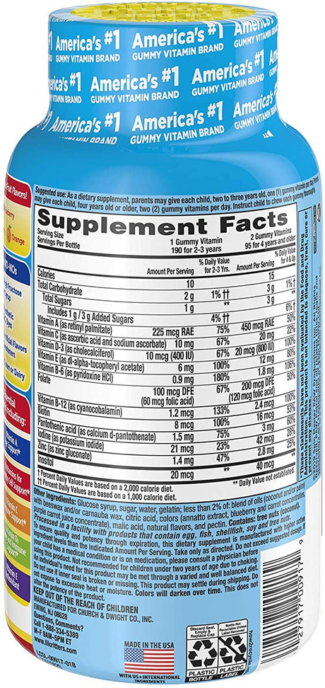 L'Il Critters Paw Patrol Complete Multivitamin Gummies, 190 Ct (Pack of 2)