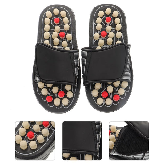Foot Massagers Slippers Unisex Acupressure Massage Slippers for Relief Plantar Fasciitis Heel Arch Arthritis Neuropathy Pain (Size 38)