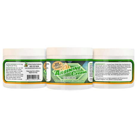 L Arginine Cream - Nitric Oxide Support Supplement for Men & Women - Unscented (4 Ounces)