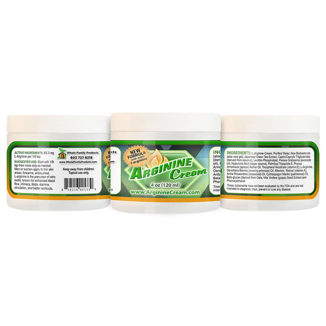 L Arginine Cream - Nitric Oxide Support Supplement for Men & Women - Unscented (4 Ounces)