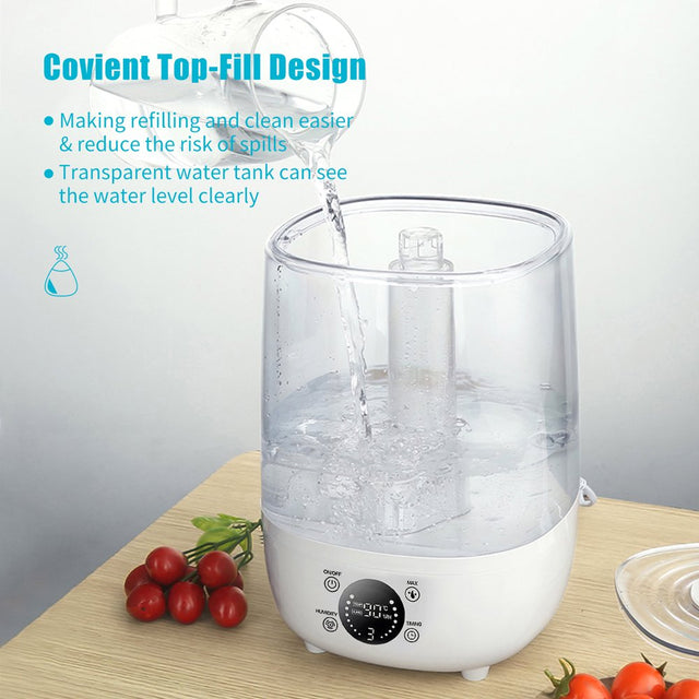 Irishom Humidifier, 4L Humidifier for Room Touch Whole House Humidifiers 3 Mist Modes Auto Standby Mode, with Remote Control / Ultra Quiet Timer