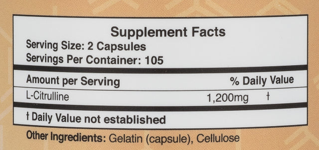 L Citrulline Capsules 1,200Mg per Serving – (L-Citrulline Increases Levels of L-Arginine and Nitric Oxide) Muscle Recovery and Soreness Supplement