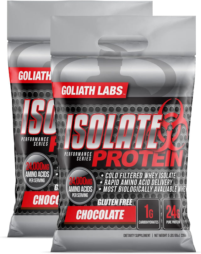 Goliath Labs Whey Protein Isolate [10 Lbs/Strawberry] –Pure Protein Powder, 100% Cold Filtered, 24,000Mg Amino Acids/Serving, Protein Mix for Muscle Strength (Packaging May Vary) – Diet & Nutrition