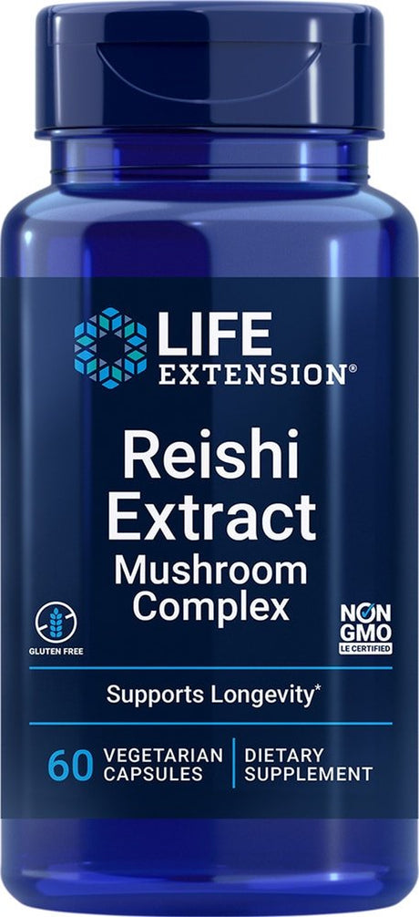 Life Extension Reishi Extract Mushroom Complex -- 60 Vegetarian Capsules