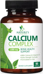 Bone Supplement with 1000 Mg Calcium, Magnesium, Boron, Zinc, Vitamin D3 and K - Dietary Supplements for Bone Strength with Calcium Citrate and MCHA - Non-Gmo, Gluten and Soy Free - 60 Capsules