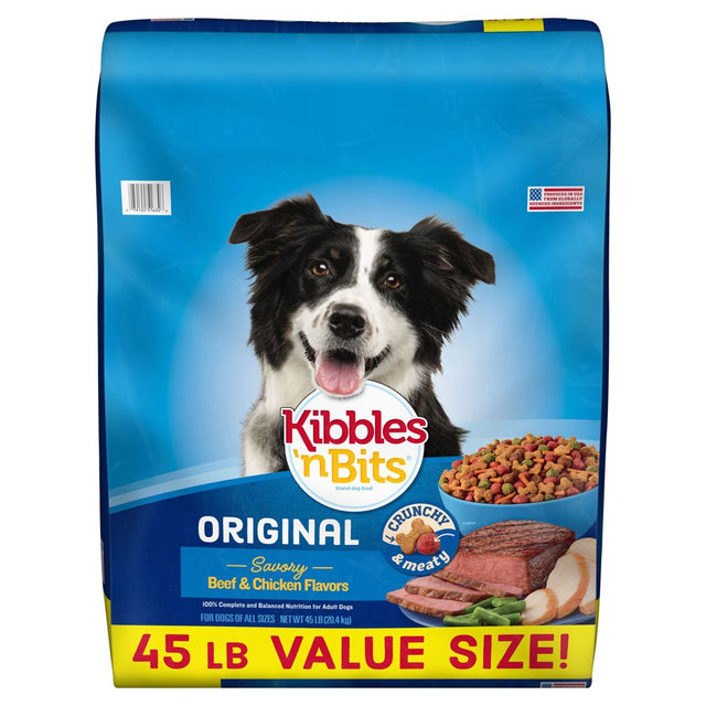 Kibbles 'N Bits Original Dry Dog Food, 45-Pound