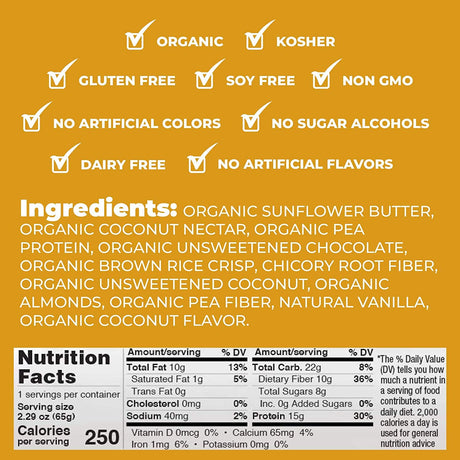 Keep Healthy Low Glycemic Vegan Protein Bars Chocolate Coconut - 12G Plant Based Protein Low Sugar - Gluten Free, Soy Free, Dairy Free Protein Bar (12 Bars)
