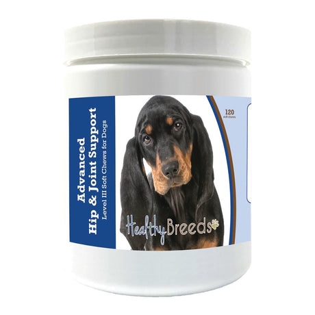 Healthy Breeds Black and Tan Coonhound Advanced Hip & Joint Support Level III Soft Chews for Dogs 120 Count