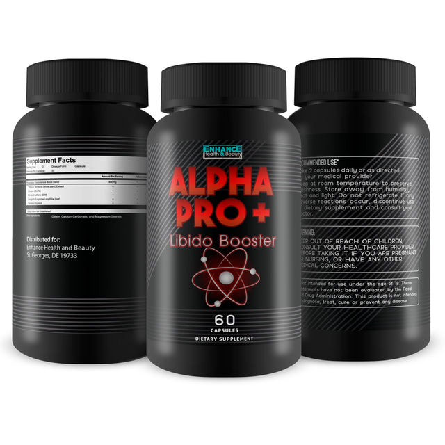 Alpha Pro+ Libido Booster & Energy Support - Libido Booster for Men - Alpha Pro Pills Are Specially Formulated to Support Male Energy and Support Increased Libido Max Results