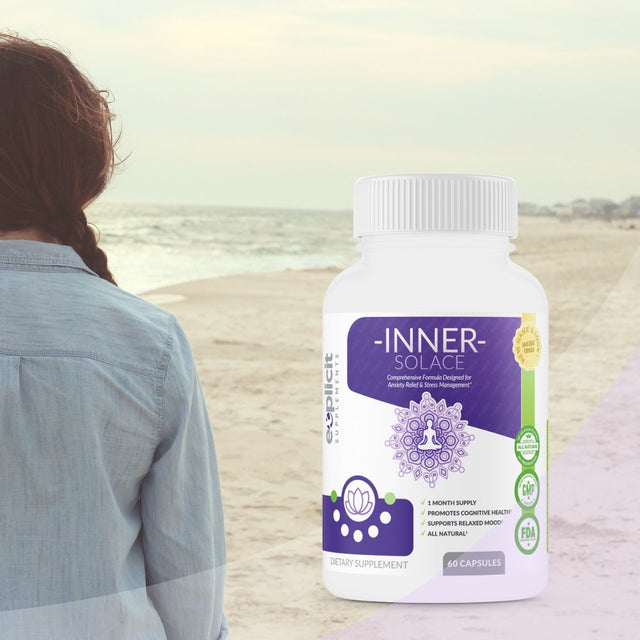 Inner Solace - Anxiety Relief Supplement – 3 Pack - Comprehensive Formula for Anxiety Relief & Stress Management in Men & Women – 60 Capsules - Made in USA – Money Back Guarantee.