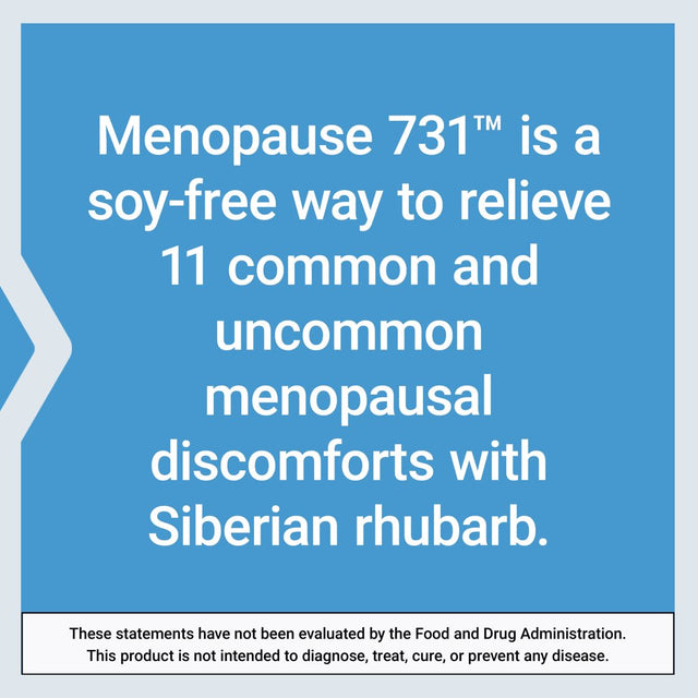 Life Extension Menopause 731™ – Siberian Rhubarb – Menopause Supplement for Women – Ease Hot Flashes, Mood Swings, Night Sweats Relief – Hormone-Free, Gluten-Free, Non-Gmo, Vegetarian – 30 Tablets