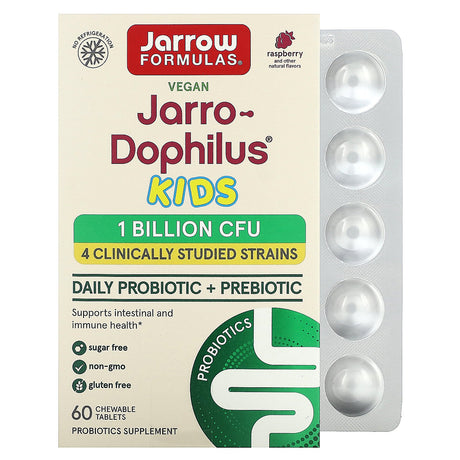 Jarrow Formulas - Jarro-Dophilus Kids Probiotic + Prebiotic Formula 1 Billion CFU - 60 Chewable Tablets