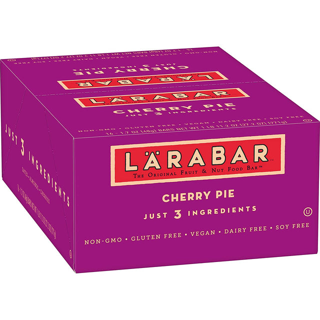 Larabar, Fruit & Nut Bar, Pecan Pie, Gluten Free, Vegan (16 Bars) & Fruit & Nut Bar, Cherry Pie, Gluten Free, Vegan (16 Bars)