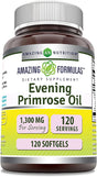 Amazing Formulas Evening Primrose Oil with 10% GLA 1300 Mg 120 Softgels