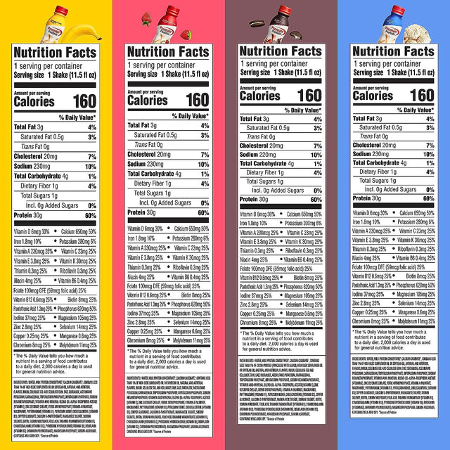 Premier Liquid Protein Shake Can, 8 Flavor Variety Pack, 30G Protein, 1G Sugar, 24 Vitamins & Minerals, Nutrients to Support Immune Health 11.5 Fl Oz (8 Pack), Kosher