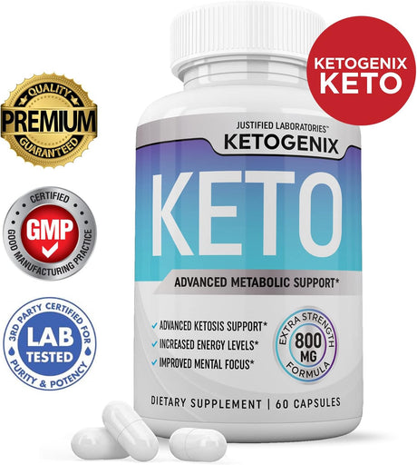 Ketogenix Keto Pills Ketogenic Supplement Includes Gobhb Exogenous Advanced Ketosis Support for Men Women 120 Capsules 2 Bottles