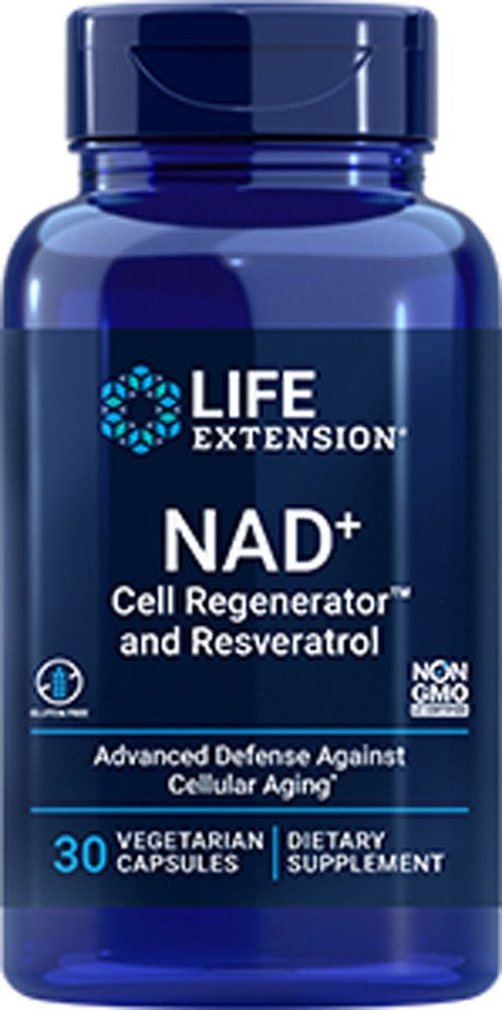 Life Extension Optimized NAD+ Cell Regenerator and Resveratrol -- 30 Vegetarian Capsules