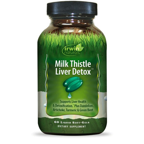 Irwin Naturals Milk Thistle Liver Detox Dietary Supplement, 60 Count