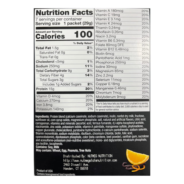 High Protein Pudding/Shake Mix, 15G Protein, Low Calorie, Low Fat, Low Carb, Aspartame Free, Idea Protein Compatible, Meal Replacement, 7 Servings per Box (Orange Creamsicle)