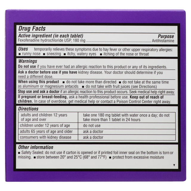 Equate Non-Drowsy Allergy Relief Tablets, 60 Tablets, 2 Count