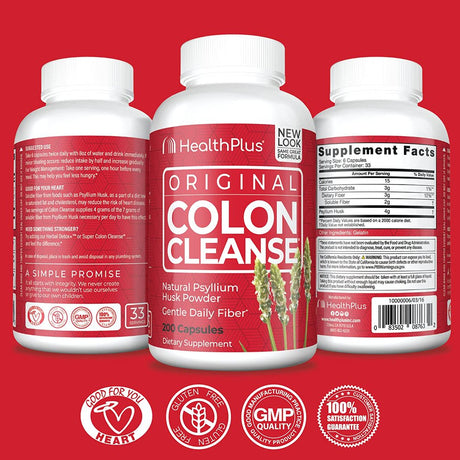 Health plus the Original Colon Cleanse - 200 Capsules