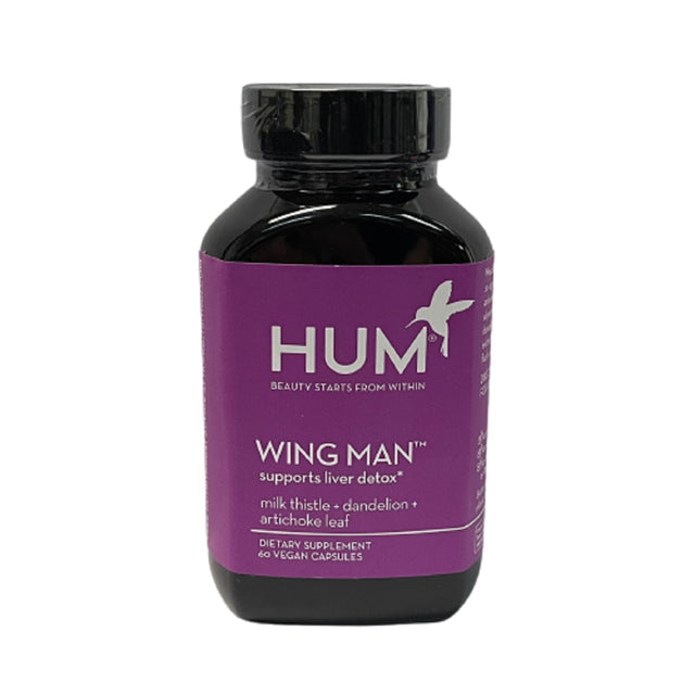 HUM Nutrition Wing Man Liver Detox Support 60 Vegan Capsules