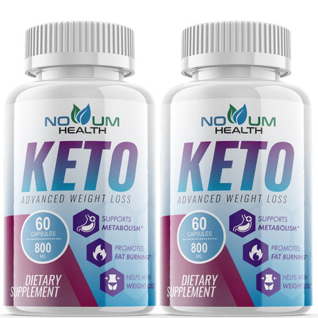 (2 Pack) Novum Health - Keto Pills, Supplement for Weight Loss - Energy & Focus Boosting 120 Capsules