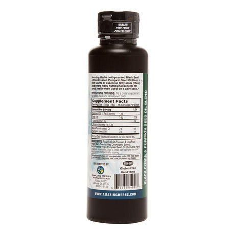 Amazing Herb Black Seed with Pumpkin Seed Oil, 8 Oz