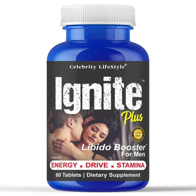 Ignite plus Testosterone Booster for Men Energy Endurance Stamina Strength Drive & Lean Muscle 60 Tablets
