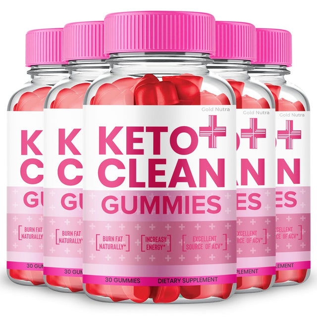Keto Clean Gummies with Apple Cider Vinegar, Official Advanced Powerful Formula, Maximum Strength (5 Pack)