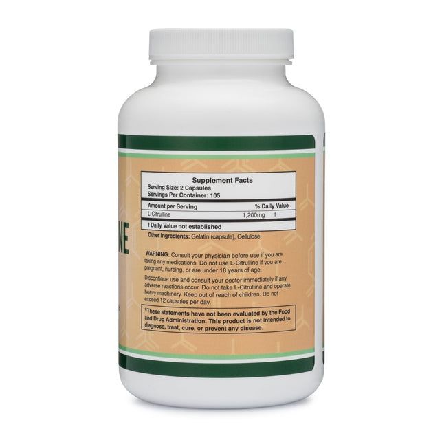 L Citrulline Capsules 1,200Mg per Serving – (L-Citrulline Increases Levels of L-Arginine and Nitric Oxide) Muscle Recovery and Soreness Supplement
