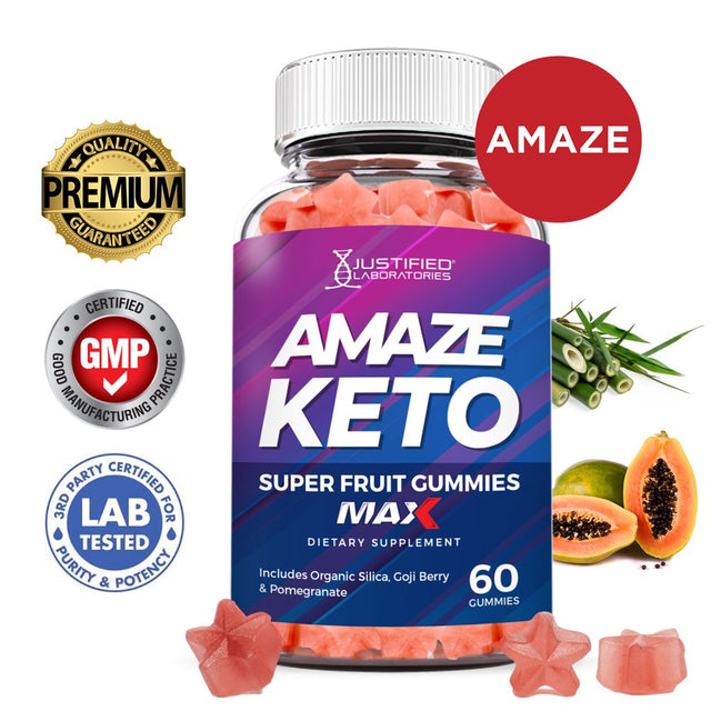 Amaze Keto Max Gummies Dietary Supplement 60 Gummys