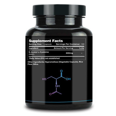 Leviathan Nutrition NAC - N-Acetyl L-Cysteine 600Mg, 120 Capsules - Gluten Free NAC Supplement