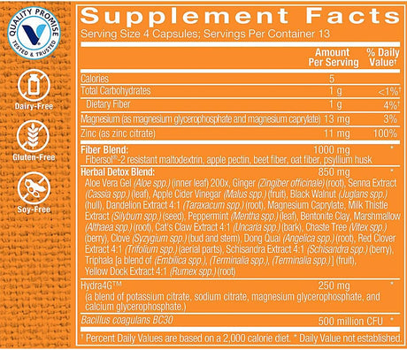 The Vitamin Shoppe Women'S 7 Day Cleanse - Detox Formula with Probiotics & Electrolytes (52 Vegetable Capsules)