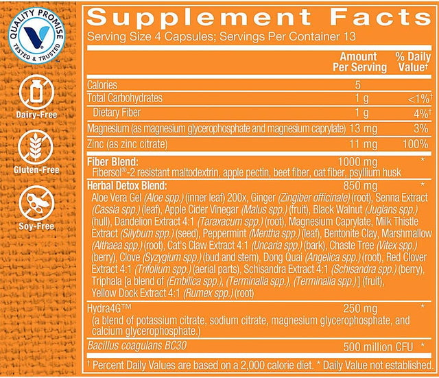 The Vitamin Shoppe Women'S 7 Day Cleanse - Detox Formula with Probiotics & Electrolytes (52 Vegetable Capsules)
