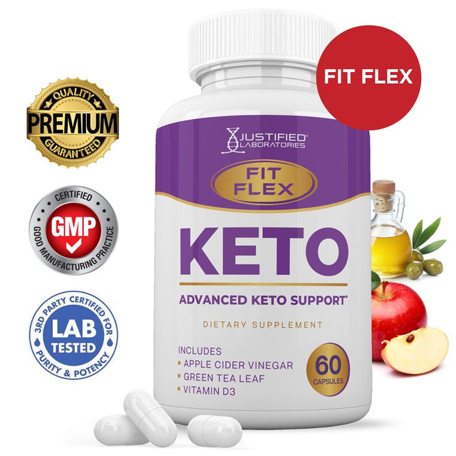 Fit Flex Keto ACV Pills 1275Mg Alternative to Gummies Dietary Supplement 60 Capsules