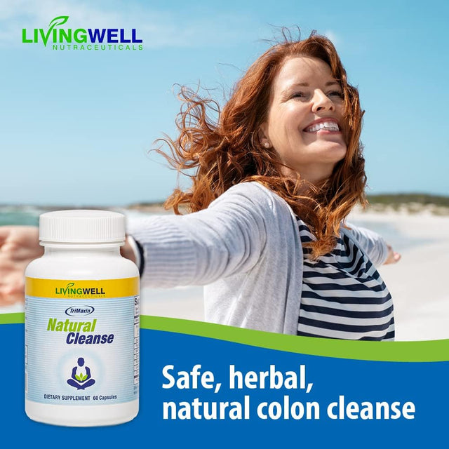 14 Day Natural Colon Cleanse, Supports Healthy Bowel Movements, Natural Detox, Advanced Cleanse Formula for Men and Women - 60 Count