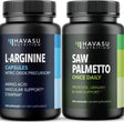 L Arginine and Saw Palmetto Capsules to Support Male Health | Performance and Prostate Health | Aids in Vascular Support from Nitric Oxide | 120 L-Arginine Capsules and 100 Saw Palmetto Capsules