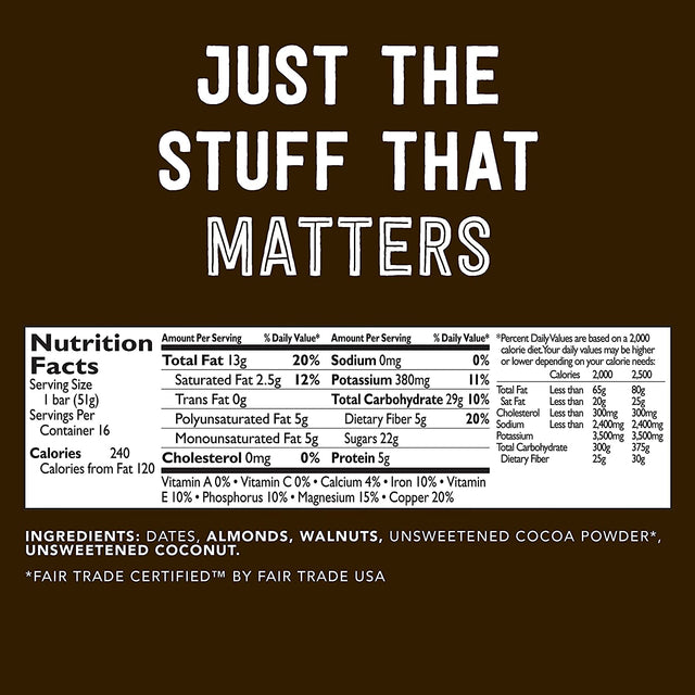 Larabar, Fruit & Nut Bar, Chocolate Coconut Chew, Gluten Free, Vegan (16 Bars) & Gluten Free Bar, Peanut Butter Chocolate Chip, Vegan (16 Bars)