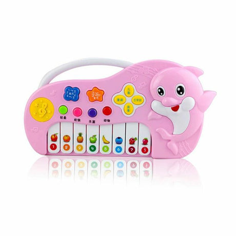 Gaia Organ Piano Magic Toy Learning & Education Baby Stories, New Early Education Puzzle Dolphin Music Electronic Toy Musical Instrument | Pink