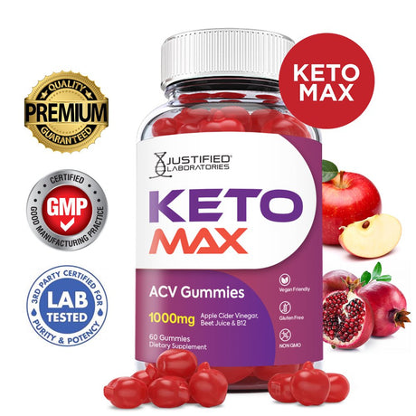 Keto Max ACV Gummies 1000MG Dietary Supplement 60 Gummys