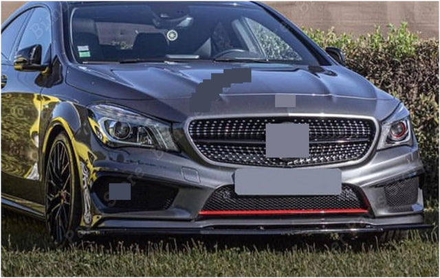 Front Bumper Splitter Lip Spoiler Diffuser Guard Body Kit Cover，Compatible for Benz CLA Class C117 CLA200 260 CLA45 AMG 2013-2015 (Color : Gloss Black)